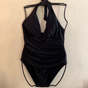 DKNY Sexy Black Halter Top Swim Suit